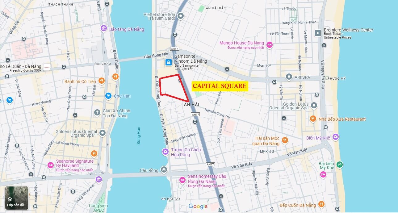 vị trí dự án capital square đà nẵng