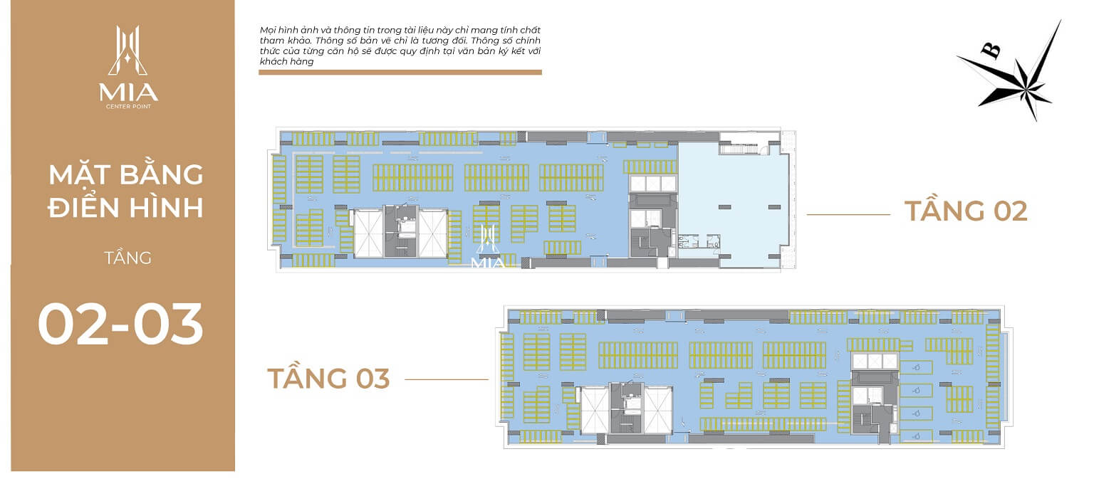 mặt bằng dự án mia center point đà nẵng tầng 2-3