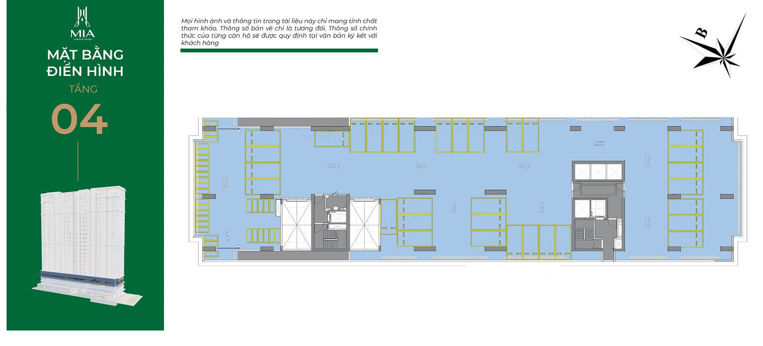 mặt bằng dự án mia center point đà nẵng tầng 4